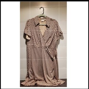 Cato Plus Size Women's Faux Wrap V Neck Dress